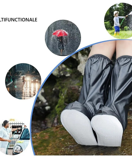 Protectie Incaltaminte pentru Ploaie si Noroi, Impermeabila, Talpa Antiderapanta, cu Fermoar si Capsa, Inaltime , Marime XXL 42-43