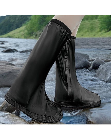 Protectie Incaltaminte pentru Ploaie si Noroi, Impermeabila, Talpa Antiderapanta, cu Fermoar si Capsa, Inaltime , Marime XXL 42-43