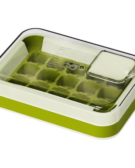 Cutie Gheata, 15 Cuburi, Cu Sistem de Presare Spate, Capac de Umplere și Evacuare, 1 L, 16.5 x 11.2 x 4.5 cm