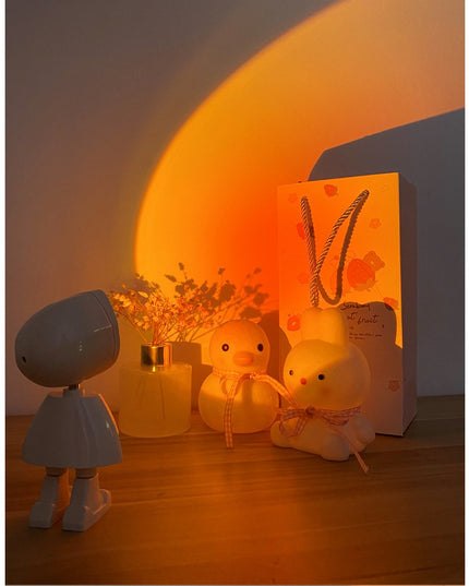 Lampa led cu proiectie apus de soare robotel cu cap magnetic, inaltime , pentru dormitor, camera zi, conectare pe USB, rotire 360 grade