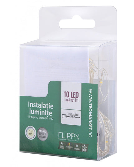 Instalatie Craciun, 1 metru, 10 LED-uri