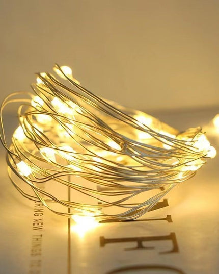 Instalatie de Craciun, Decoratiune de Craciun, 100 Beculete LED, cu Baterii si Telecomanda, cu 8 Functii, Lungime