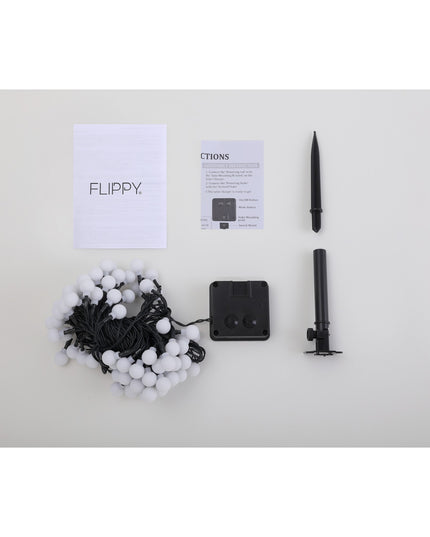 Instalatie Craciun, 12 metri, 100 de LED-uri cu ornament tip Bulb, 8 jocuri de lumini