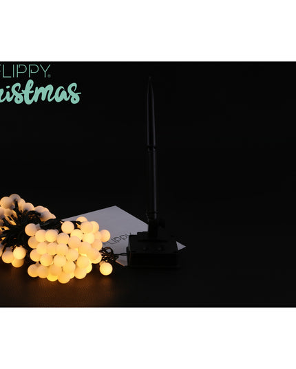 Instalatie Craciun, 12 metri, 100 de LED-uri cu ornament tip Bulb, 8 jocuri de lumini