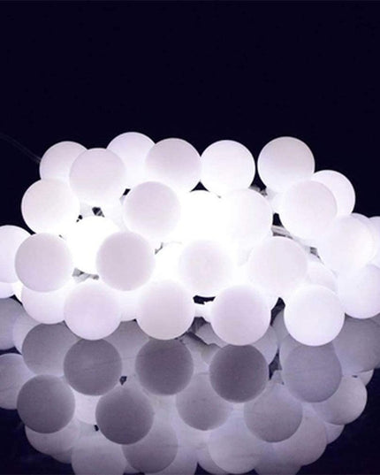 Instalatie Craciun, 12 metri, 100 de LED-uri cu ornament tip Bulb, 8 jocuri de lumini