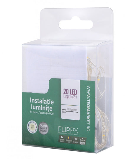 Instalatie de Craciun, Liniara,Baterii, 20 LED-uri