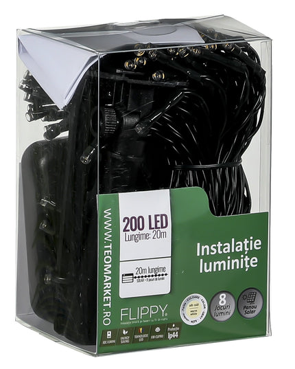 Instalatie Craciun, 20 metri, 200 de LED-uri