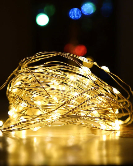 Instalatie de Craciun, Decoratiune de Craciun, 200 Beculete LED, cu Baterii si Telecomanda, cu 8 Functii, Lungime