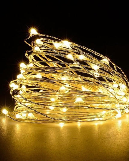 Instalatie de Craciun, Decoratiune de Craciun, 200 Beculete LED, cu Baterii si Telecomanda, cu 8 Functii, Lungime