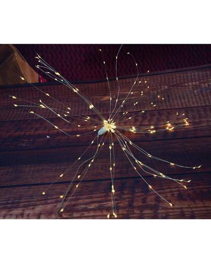 Instalatie Craciun, 200 LED-uri, Telecomanda 8 functii, Incarcare Solara, Explozie Fireworks, Fir Cupru, interior/exterior