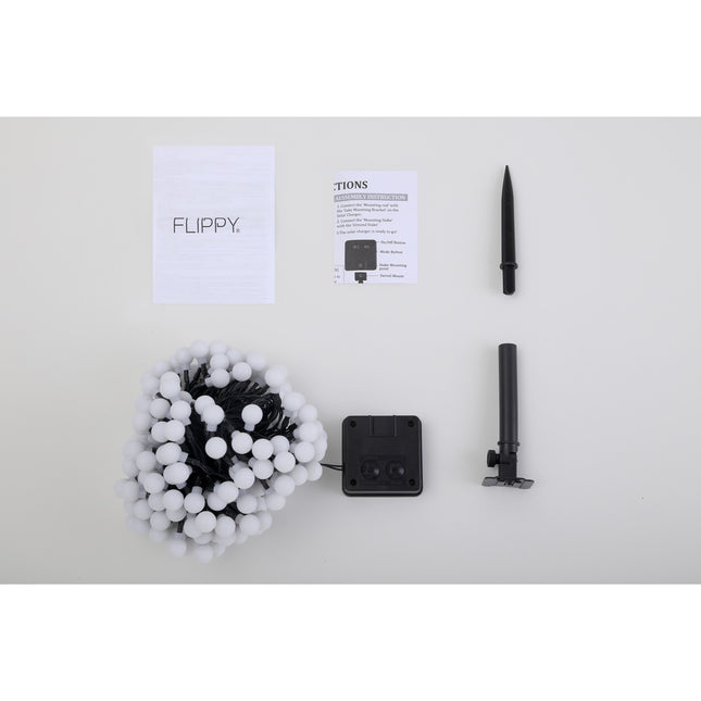 Instalatie Craciun, 22 metri, 200 de LED-uri cu ornament tip Bulb, 8 jocuri de lumini