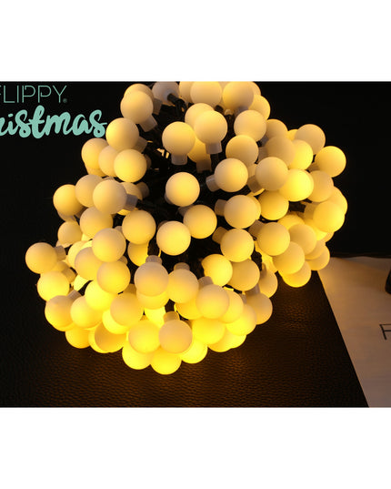 Instalatie Craciun, 22 metri, 200 de LED-uri cu ornament tip Bulb, 8 jocuri de lumini