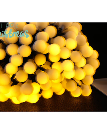 Instalatie Craciun, 22 metri, 200 de LED-uri cu ornament tip Bulb, 8 jocuri de lumini