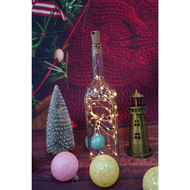 Instalatie Craciun, Liniara, 3 metri, Baterii, 30 LED-uri