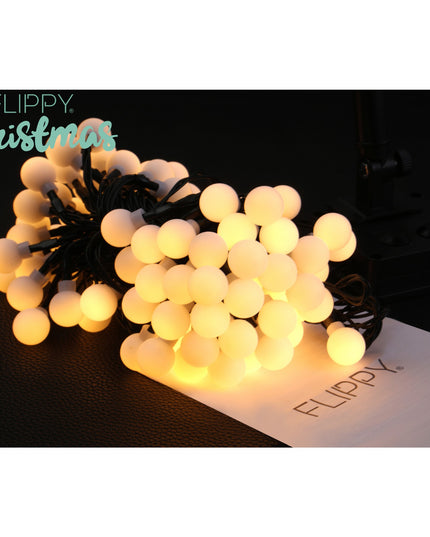 Instalatie Craciun, 5 metri, 20 de LED-uri cu ornament tip Bulb, 8 jocuri de lumini