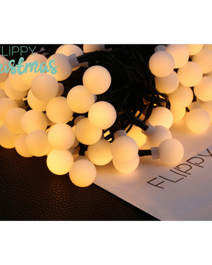 Instalatie Craciun, 5 metri, 20 de LED-uri cu ornament tip Bulb, 8 jocuri de lumini