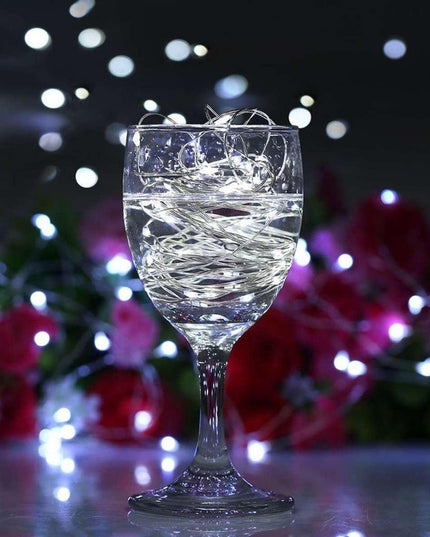 Instalatie de Craciun, Decoratiune de Craciun, 50 Beculete LED, cu Baterii si Telecomanda, cu 8 Functii, Lungime