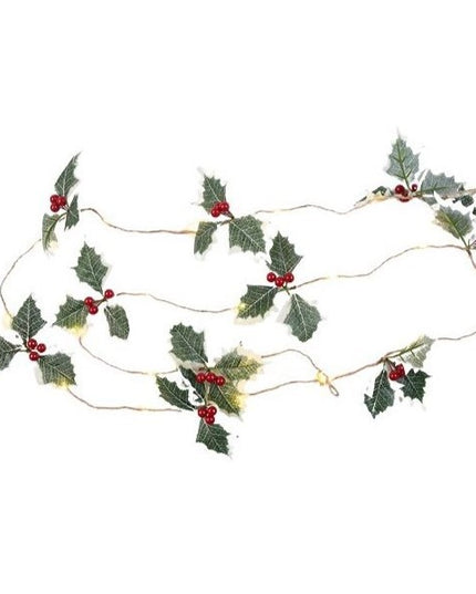 Instalatie Craciun cu baterii, 2 metri, 20 LED-uri tip fructe rosii