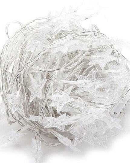 Instalatie Craciun cu baterii, 3 metri, 20 LED-uri tip Stea, fir