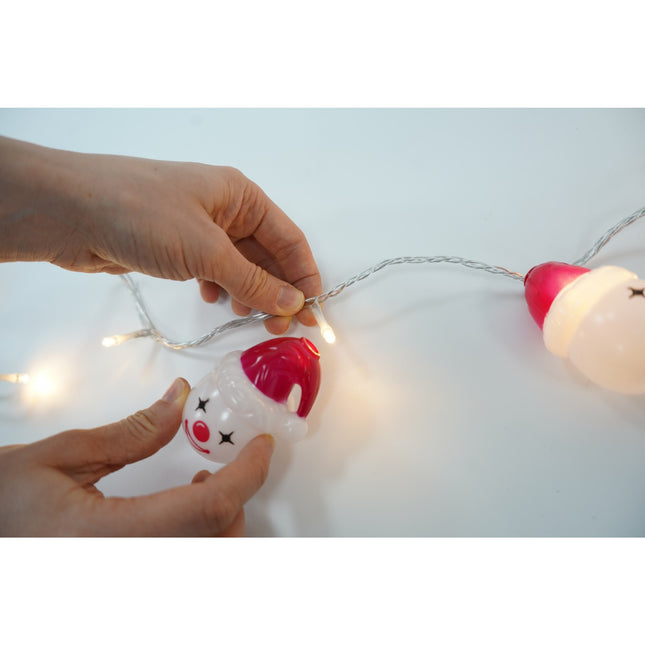 Instalatie Craciun cu ornamente clown de craciun,30 LED-uri