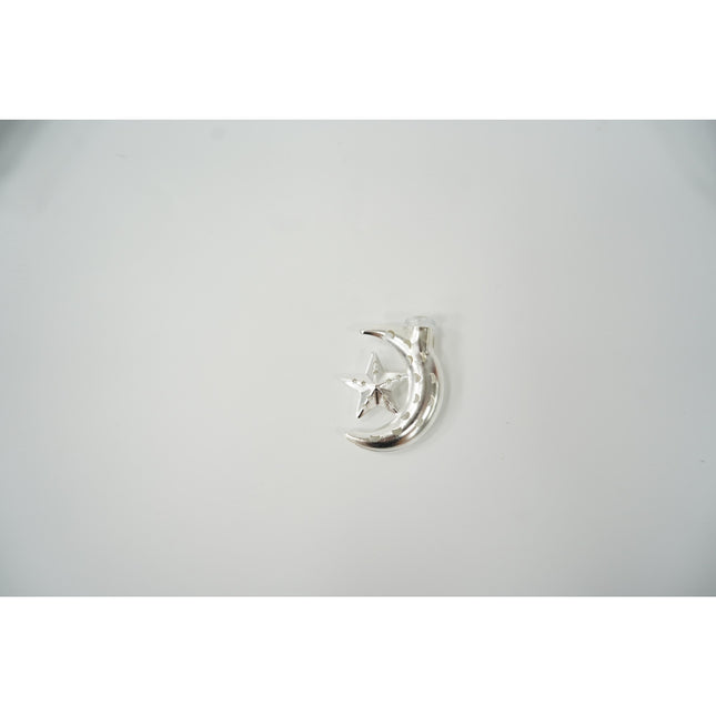 Instalatie Craciun cu ornamente semiluna cu stea,50 LED-uri