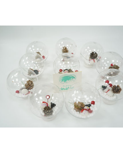 Instalatie Craciun cu ornamente tip glob,20 LED-uri