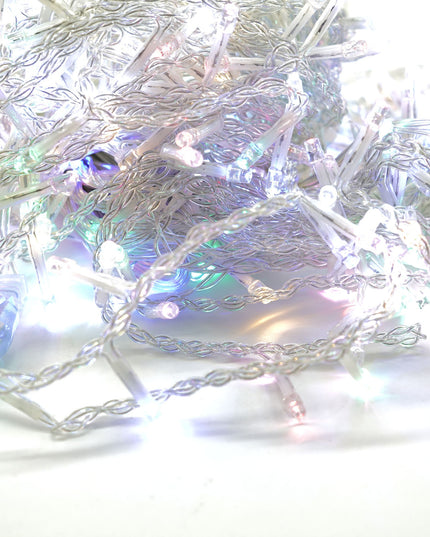 Instalatie Craciun Yoto, Tip Franjuri/Turturi,300 LED-uri, Prelungitor , 8 Jocuri de Lumini, Interconectabila, Conectare la Retea, Fir