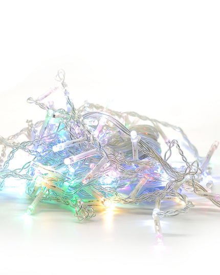 Instalatie Craciun Yoto, Tip Franjuri/Turturi,120 LED-uri, Prelungitor , 8 Jocuri de Lumini, Interconectabila, Conectare la Retea, Fir