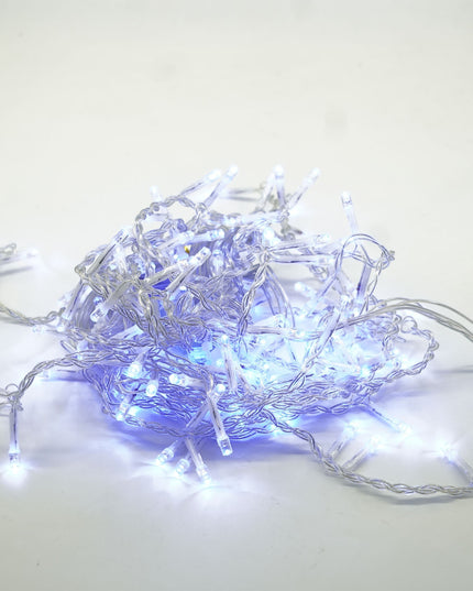 Instalatie Craciun Yoto, Tip Franjuri/Turturi,120 LED-uri, Prelungitor , 8 Jocuri de Lumini, Interconectabila, Conectare la Retea, Fir