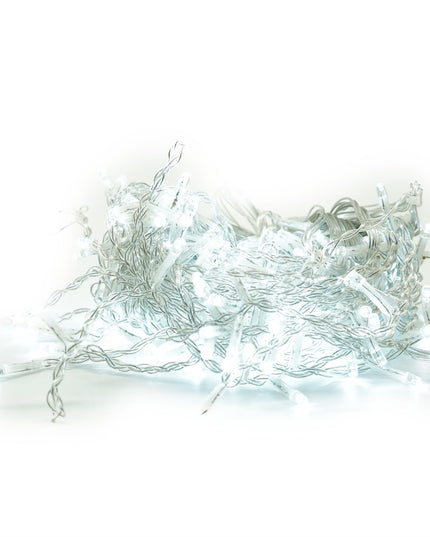 Instalatie Craciun Yoto, Tip Franjuri/Turturi,200 LED-uri, Prelungitor , 8 Jocuri de Lumini, Interconectabila, Conectare la Retea, Fir