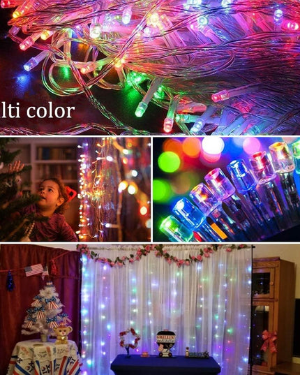 Instalatie Craciun Yoto, Tip Perdea, x , 120 LED-uri, Prelungitor , 8 Jocuri de Lumini, Interconectabila, Fir