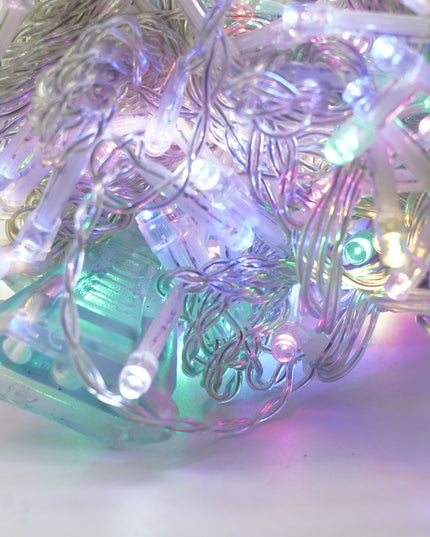 Instalatie Craciun Yoto, Tip Perdea, x , 240 LED-uri, Prelungitor , 8 Jocuri de Lumini, Interconectabila, Fir