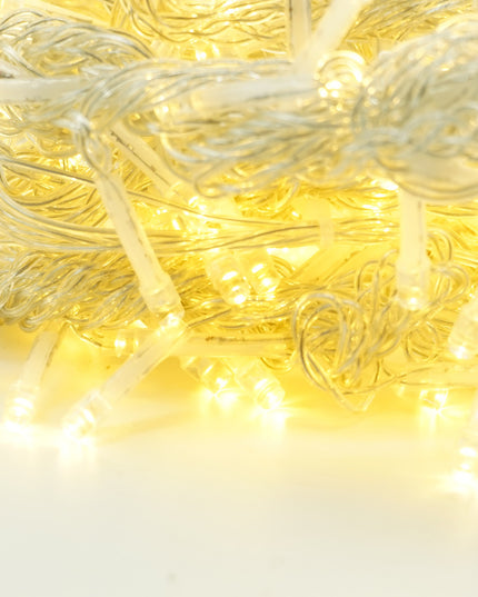 Instalatie Craciun Yoto, Tip Perdea, x , 240 LED-uri, Prelungitor , 8 Jocuri de Lumini, Interconectabila, Fir