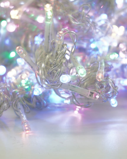 Instalatie Craciun Yoto, Tip Perdea, x , 320 LED-uri, Prelungitor , 8 Jocuri de Lumini, Interconectabila, Fir