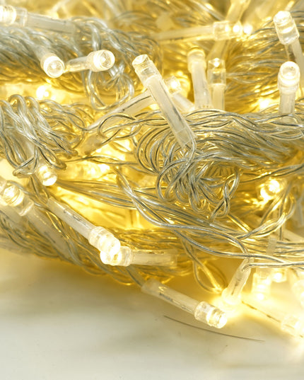 Instalatie Craciun Yoto, Tip Perdea, x , 320 LED-uri, Prelungitor , 8 Jocuri de Lumini, Interconectabila, Fir