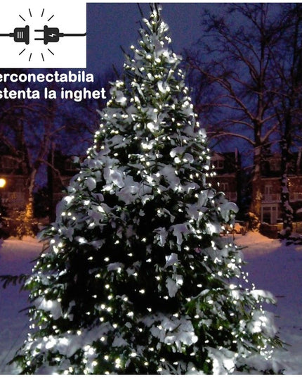 Instalatie Craciun Yoto, Tip Plasa, 2 m x 2 m, 160 LED-uri, Prelungitor 1.5 m, 8 Jocuri de Lumini, Interconectabila, Fir , Interior/Exterior