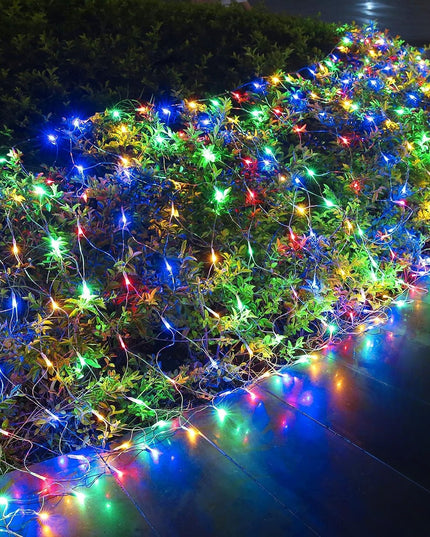 Instalatie Craciun Yoto, Tip Plasa, 2 m x 2 m, 160 LED-uri, Prelungitor 1.5 m, 8 Jocuri de Lumini, Interconectabila, Fir , Interior/Exterior