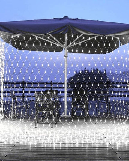 Instalatie Craciun Yoto, Tip Plasa, 2 m x 2 m, 160 LED-uri, Prelungitor 1.5 m, 8 Jocuri de Lumini, Interconectabila, Fir , Interior/Exterior