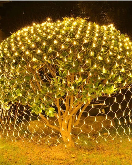 Instalatie Craciun Yoto, Tip Plasa, x , 320 LED-uri, Prelungitor , 8 Jocuri de Lumini, Interconectabila, Fir