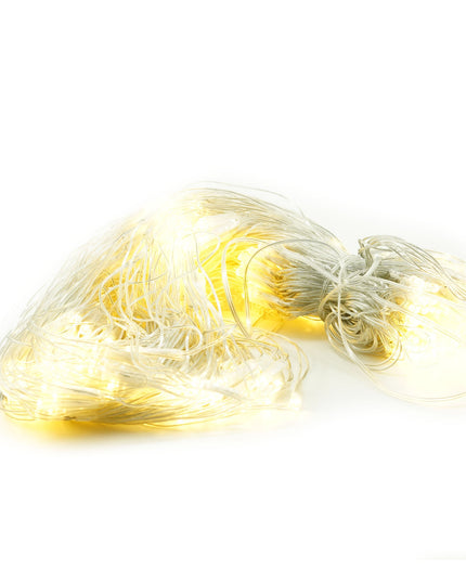 Instalatie Craciun Yoto, Tip Plasa, x , 320 LED-uri, Prelungitor , 8 Jocuri de Lumini, Interconectabila, Fir