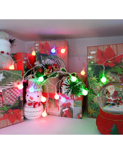 Instalatie de Craciun cu Baterii 20 LED -uri Globuri