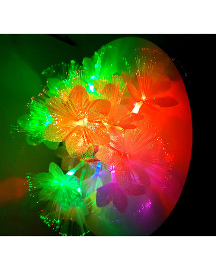 Instalatie de Craciun cu Baterii 20 LED -uri Fibra Optica Flori