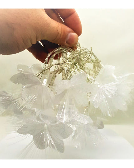 Instalatie de Craciun cu Baterii 20 LED -uri Fibra Optica Flori