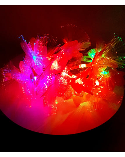 Instalatie de Craciun cu Baterii 20 LED -uri Fibra Optica Flori
