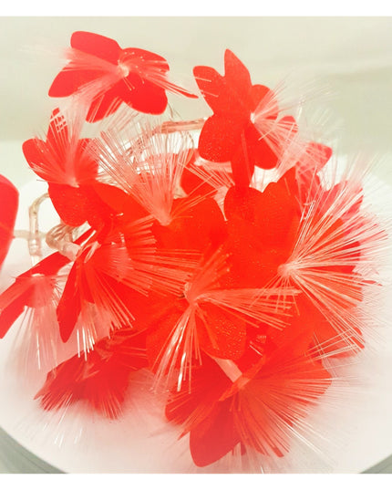 Instalatie de Craciun cu Baterii 20 LED -uri Fibra Optica Flori