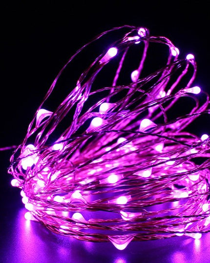 Instalatie de Craciun cu Baterii Fir Cupru Tip Sir 50 LED -uri