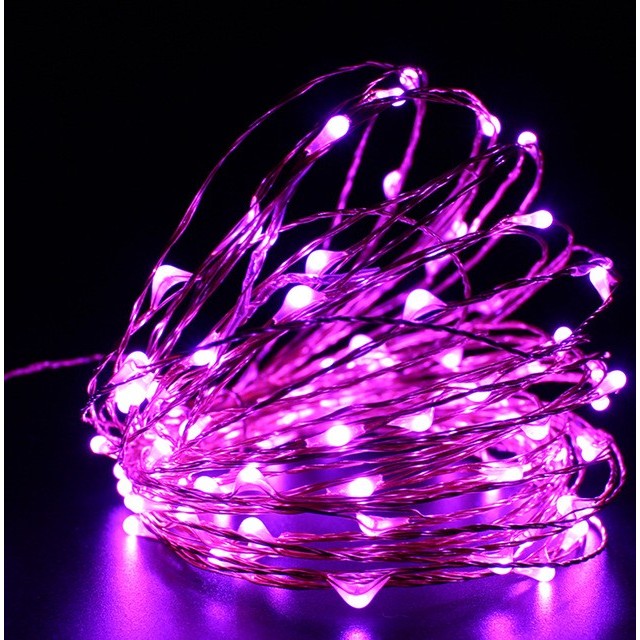 Instalatie de Craciun cu Baterii Fir Cupru Tip Sir 50 LED -uri