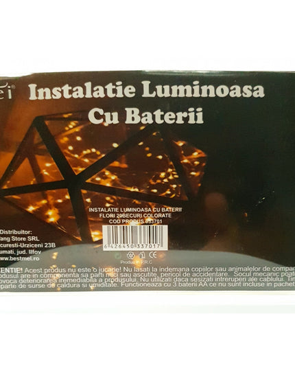 Instalatie de Craciun cu Baterii Fir