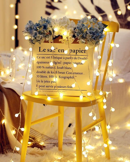 Instalatie de Craciun cu Baterii Tip Franjuri / 60 LED -uri