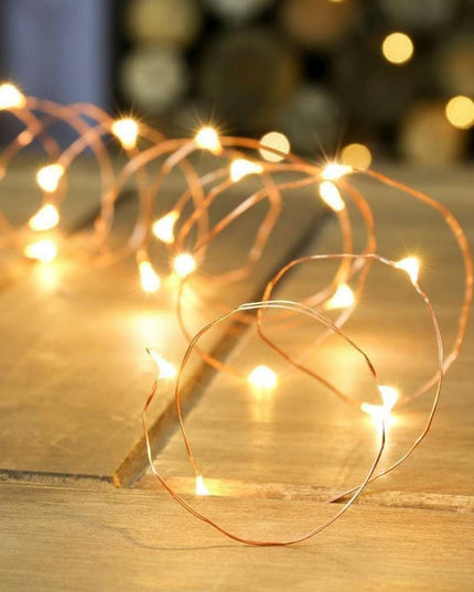 Instalatie de Craciun cu Baterii Tip Liniar, 2 jocuri de lumini, Fir Cupru 100 LED -uri